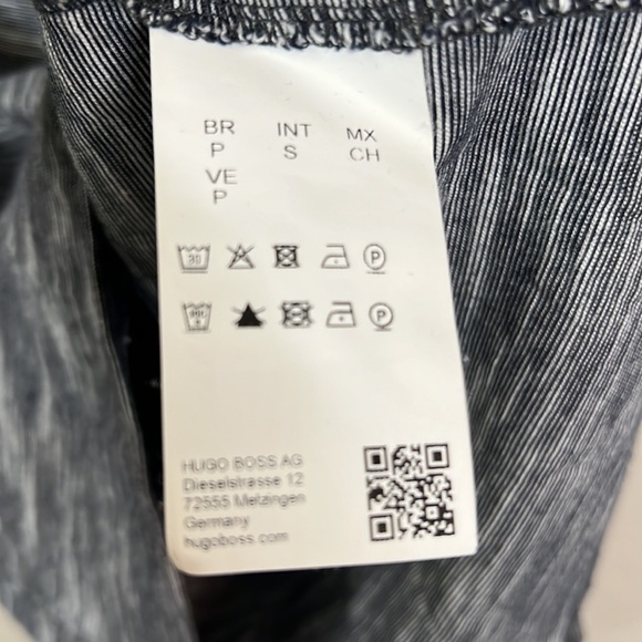 BOSS Space Dye Striped Blend Short Sleeve Top Size S - Picture 6 of 9